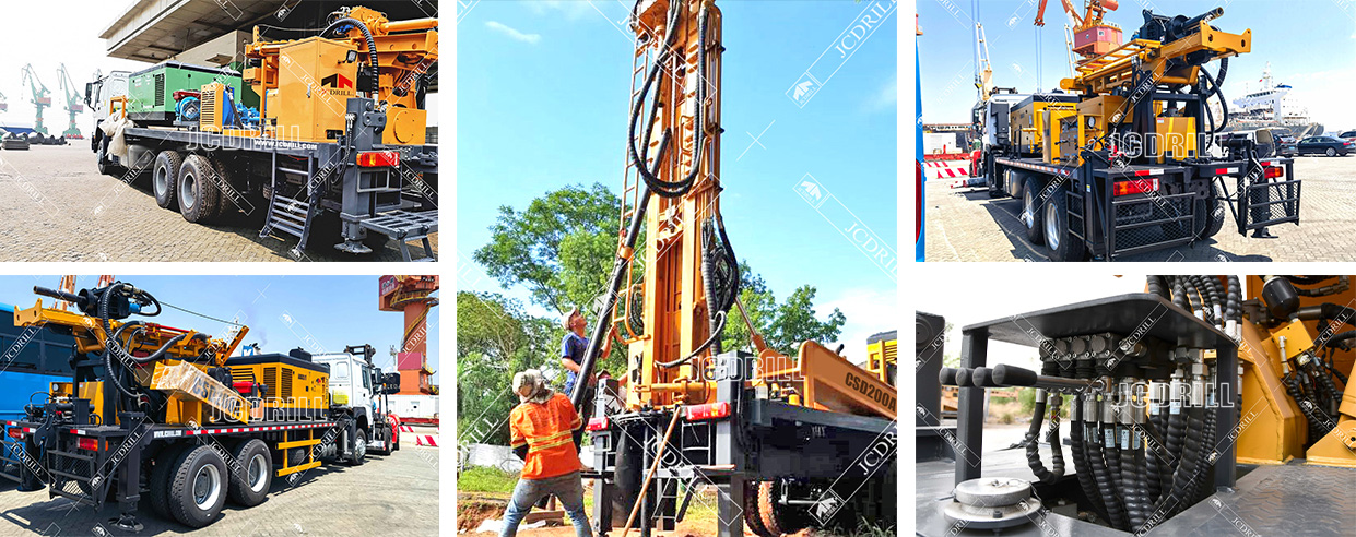 Equipo de Perforación de Pozos de Agua DTH con Compresor de Aire para 200m