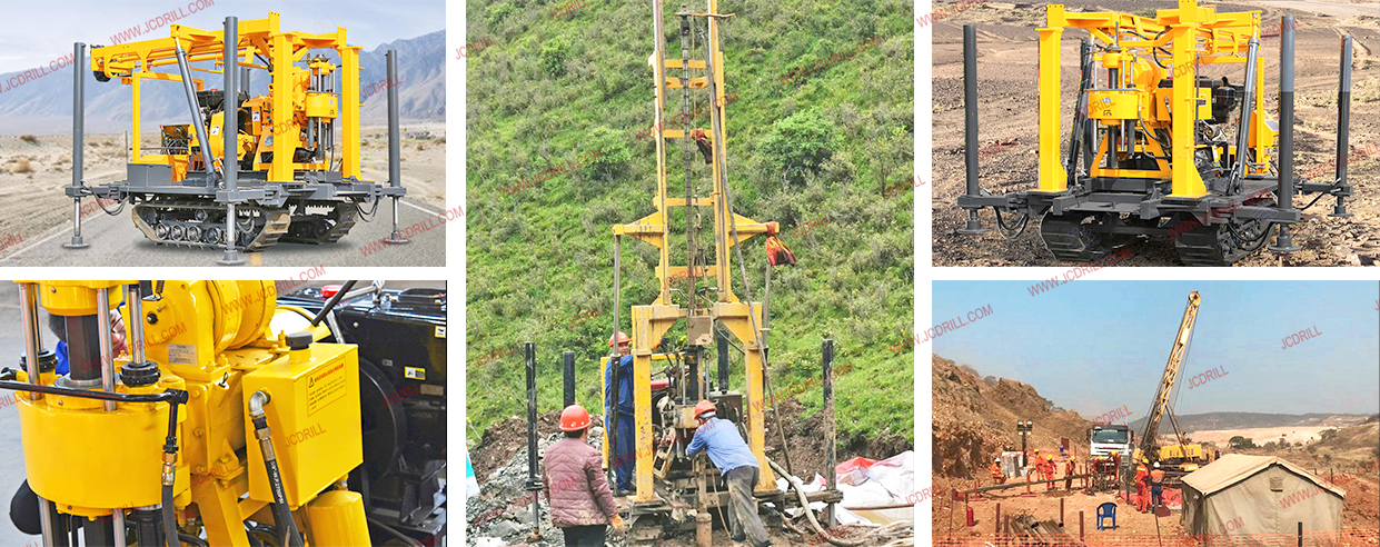 Perforadora JXY200L sobre Orugas para Pozos de Agua / Extracción de Núcleos con Husillo Vertical
