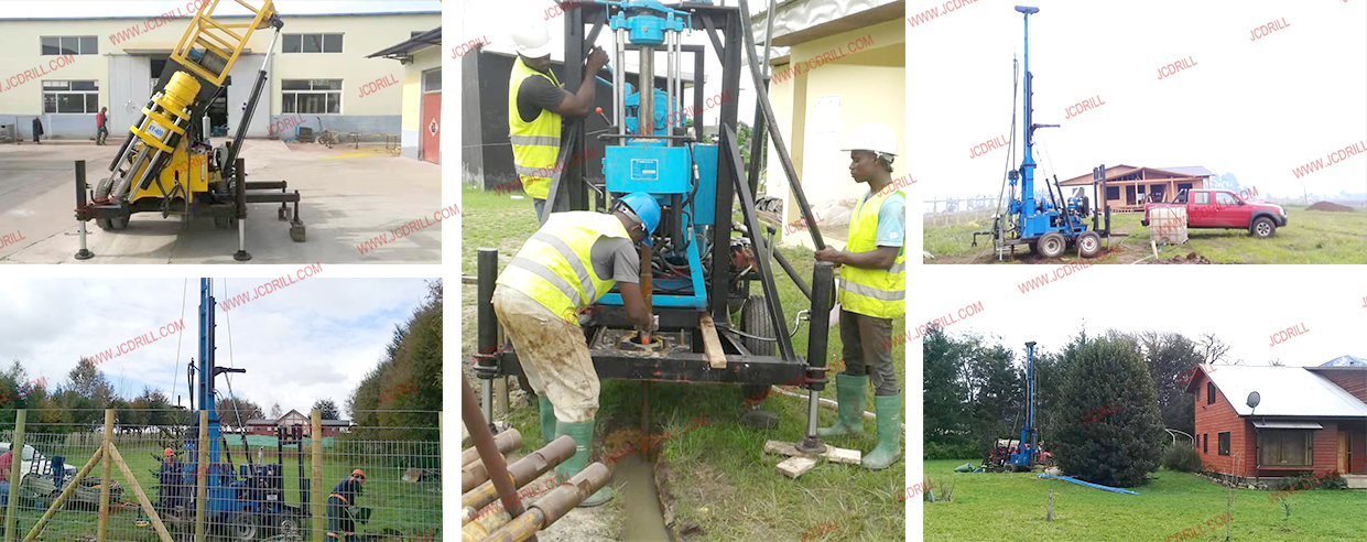 Perforadora de Sondeos con Extracción de Núcleos/Pozos de Agua Tipo Remolque JXY400
