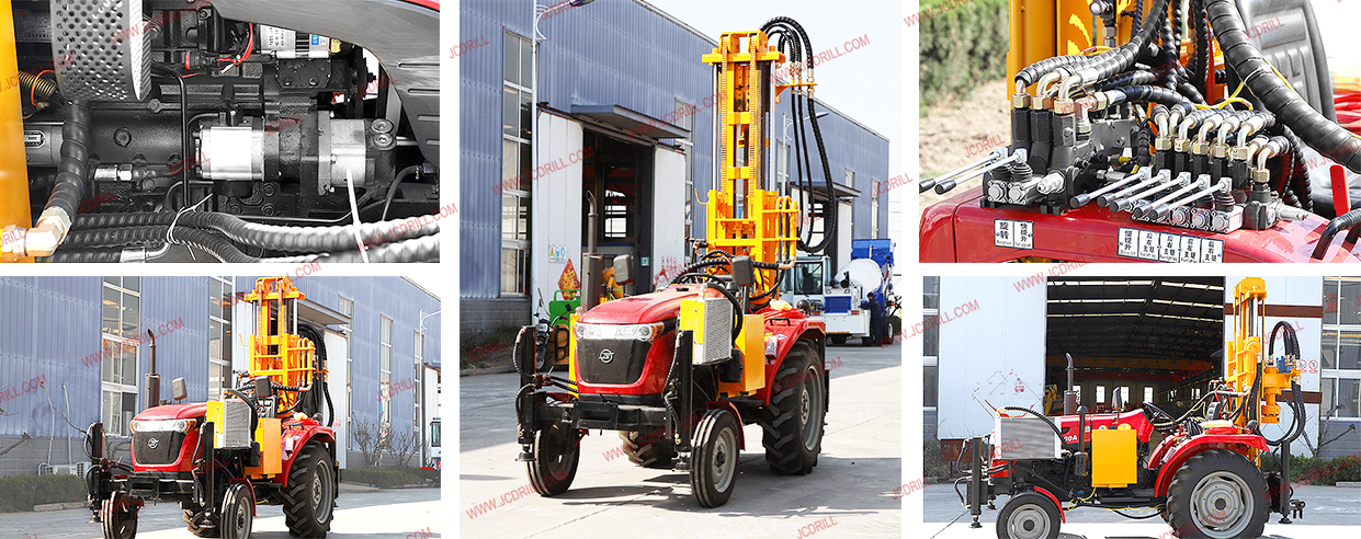 Máquina Perforadora Portátil sobre Tractor TD200 para Pozos de Agua