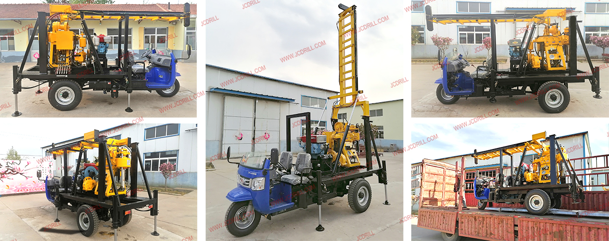 Máquina Perforadora Hidráulica con Husillo para Extracción de Núcleos Montada en Vehículo de Tres Ruedas JXY200T