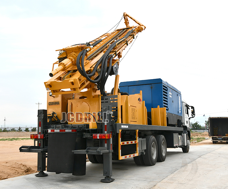 Perforadora hidráulica neumática rotativa montada en camión