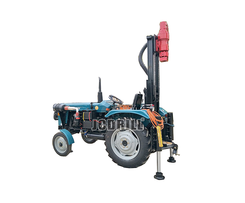 TD100 Plataforma de perforación de pozos de agua montada en tractor neumático