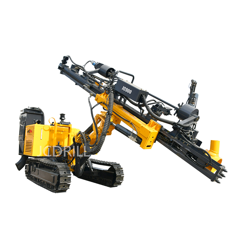 Perforadora rotativa hidráulica de voladura de roca con cabezal DTH JC900