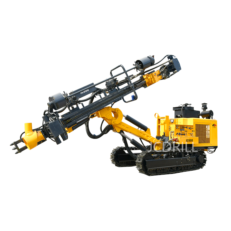Perforadora rotativa hidráulica de voladura de roca con cabezal DTH JC900