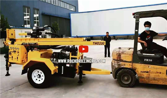 Plataforma de perforación TWD200 para pozos de agua de 200 metros